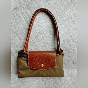 LONGCHAMP Le Pliage Medium Nylon Hand Bag Tote Desert Tan